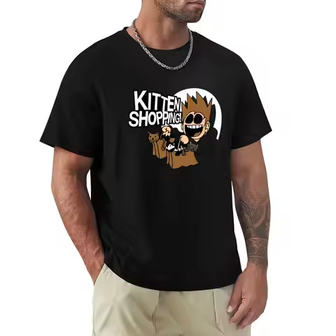 Eddsworld Kitten Shoppings T-Shirt t shirt man luxury T-Shirt
