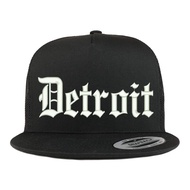 Trendy Apparel Shop Old English Font Detroit City Embroidered 5 Panel Mesh Cap