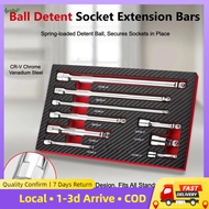 【Local delivery】🔧 Wobble Extension Set – 9-Piece Socket Extensions 1/4" 3/8" 1/2" Drive, Chrome Vana