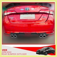 ✭ ➻ ◕ Toyota Vios 2019-2024 Rear Bumper Diffuser (CHROME / MATT BLACK)