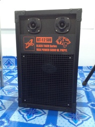 ตู้ลำโพงไม้อัด ตู้ลำโพงกระแทกโชว์ท้าย 12 นิ้ว TRIO BT-12 SUB Black Tiger Series Max Power 6000W PMPO