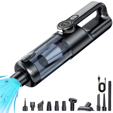 Car Vacuum Cleaner 100W Powerful Strong Suction Cordless HandHeld Cleaning Machine with LED Light 16