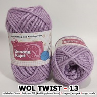 UNGU SIET TWIST 13 LIGHT PURPLE WOOL KNITTING YARN KNITTING YARN SHOP yani_brq