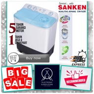 MESIN CUCI SANKEN 2 TABUNG 9KG TW-9110 TW9110 DUOZ DOUBLE BODY LOWWATT