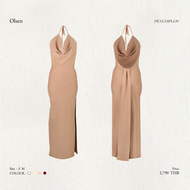 PETCHPLOY - Olsen Dress เดรสราตรียาวดีไซน์พิเศษ เปิดหลัง คอวีลึก ความยาวระดับพื้น เดรสออกงาน
