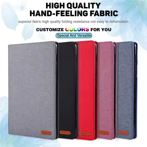 Fabric Tablet Case TAB S5E 10.5 2019 T725 T720 Case Flip PU Leather Magnetic Case for Samsung Galaxy