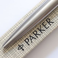 60年代 英國派克45不鏽鋼銀夾原子筆 PARKER 45 Flighter CT Ballpen UK 1960s