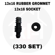 (330SET) 13x16 RUBBER GROMMET &  13x16 SOCKET