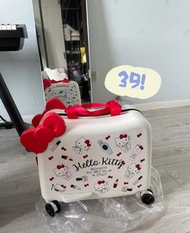 Hello Kitty 行李箱Hello Kitty x Ginza 銀座 聯名 拉杆箱｜18寸 少女心 紅色蝴蝶結KT貓｜ABS+PC材質 萬向靜音輪 帶TSA密碼鎖 全新正品