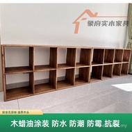 Solid Wood TV Cabinet Floor Children Log Log Lattice Cabinet Bookcase Square Cabinet Solid Wood Book