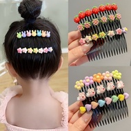 Cute cartoon fringe hair comb for girls anti slip hair clip small bangs fixer hair accessories for w