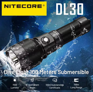 NITECORE DL30 ไฟฉายดําน้ําสําหรับ 100 เมตร Submersible 788 M Long Range Spotlight พร้อม USB-C ชาร์จ