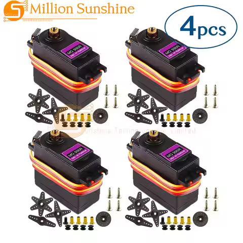 4pcs MG996R MG996 55g Digital Servo Motor - High Torque Metal Gear (15kg/cm) RC Servo for Arduino, R