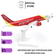 VietjetAir Airbus A320 Model Standard Type 1 Metal 20cm