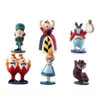 6PCS Alice in wonderland Cake Topper Toys Figures Kids Birthday Cake Decoration
