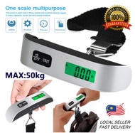 Portable 50KG/10g Digital Luggage Scale Travel LCD Electronic Hanging Weight Scale Hanging Weight Scales Timbang Beg Penimbang Berat 50kg 行李秤