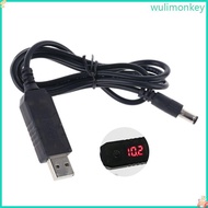 WU 3 0 USB To 5V-12V Adjustable Voltage Step Up 5 5 x 2 1mm Cable Power Boost Line for WiFi Router L