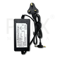 PMX Battery Charger 3 Pin UK Plug Li-ion Battery Charger AC DC Power Adaptor