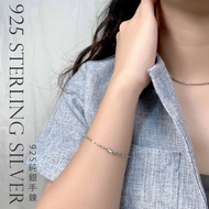 GIUMKA Sterling Silver Bracelet.Square Chain | Customized Lettering
