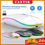 🔥ready stock🔥Wireless Mouse Bluetooth 2.4Ghz Receiver Optical Adjustable Wireless Mice Rechargeable 