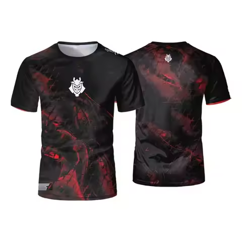 CS2 Esports Team G2 New Uniform Jersey CS GO Game Training Suit T Shirt Men's Women's Casual Round N