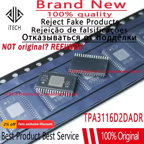 5pcs/lot Original TPA3116 TPA3116D2 TPA3116D2DADR IC chip new original 32-HTSSOP 100% New and Genuin