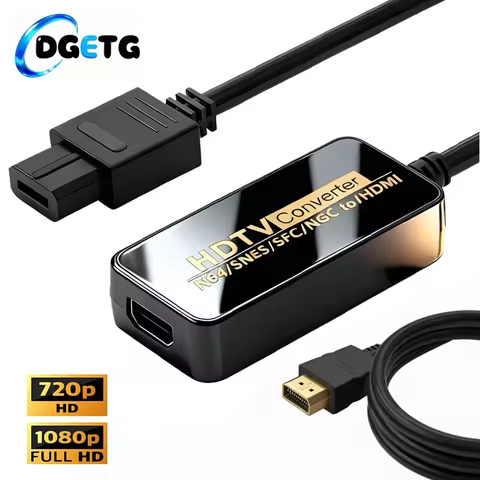 1080P NGC/SNES/N64 To HDMI Converter Adapter HDMI Cable for Nintend 64 SNES Console Game Cube Plug a