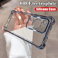 For Huawei Nova Y72S GFY-LX1 Soft Silicone Edge Plating Jelly Case Military-grade Protection Clear A