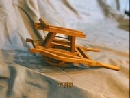 古早味早期農家農具 生活擺飾 懷舊 收藏 竹木制工藝品  袖珍模型  鄉土教學 平板車
