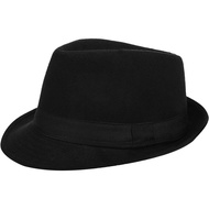 XGOPTS Jazz Hat Winter Gangster Felt Hat Elegant Classic Cap Breathable Outfit Fedora Hat Men's Vint