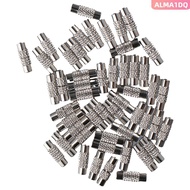 ALMA1DQ 50pcs Barrel Clasps, 50pcs Silver Brass Screw Clasps, Screw Connector Fastener Brass 12x4mm 