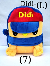 Didi&Friends Bag Backpack Plush Soft Toys For Kids and Baby Gifts Beg Baldu Didi&Friends Backpack Bu