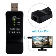 USB Samsung Capable Smart TV LAN Adapter Ethernet WiFi Wireless Dongle 300M RJ 45