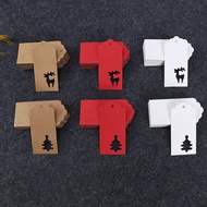 50Pcs Christmas Decorative Hangtag Gift Wrap Card Christmas Tree Elk Kraft DIY Blank Hangtag Merry ChristmasTag Krismas