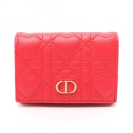 【二手】迪奧零錢包 Dior Caro Glycine 心形藤格紋 S4206UJNH_M70RRED皮革 Dior Caro 女士零錢包 二手 A