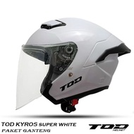 HELM HALF FACE TOD KYROZ SOLID HELM SINGLE VISOR SNI DEWASA