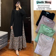Giselle MAXY DRESS KNIT&amp; RAYON PREMIUM/MAXY DRESS Long Sleeve Pregnant FRIENDLY