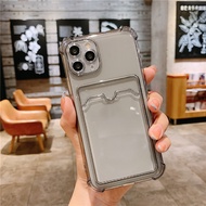 AKABEILA Card Slot case สําหรับ TUP โปร่งใส Xiaomi Redmi 9C 9C NFC Note 12 9 8 13 9A 9i 13C 9T 13T 1