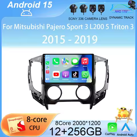 Android 15 Carplay For Mitsubishi Pajero Sport 3 L200 5 Triton 3 2015 2016 2017 2018 2019 Car Radio 