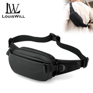 LouisWill Men Waist Packs Crossbody Bags Fashion Chest Bags Nylon Pouch Bags Sports Travel Bags Hand