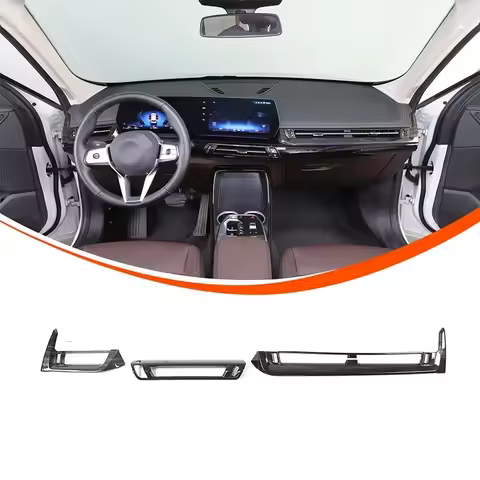 For BMW X1 IX1 U10 U11 2023-24 ABS Black wood grain Car Center Control Air Outlet Decorative Frame S
