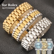 13mm 17mm 20mm Solid Stainless Steel Watch Strap for Rolex Oyster Perpetual Band Diving Curved End M
