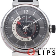路易威登 Tambour Graphite GMT 腕錶 41.5mm Q1D300，附原廠盒、保固卡，不鏽鋼/橡膠錶帶，男士腕錶，灰色，拋光，成色極佳 [二手]