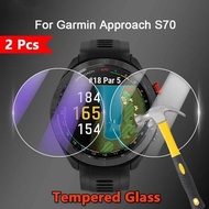 2Pcs For Garmin Approach S70 42mm 47mm S62 SmartWatch Ultra Slim Clear / Anti Purple Light 2.5D Tempered Glass Screen Protector Film
