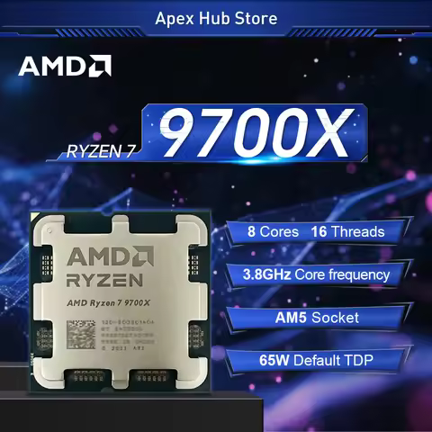 NEW AMD Ryzen 7 9700X 3.8GHz 4NM Socket AM5 L3=32M DDR5 8-Core 16-Thread R7 9700X Processor 65W but 