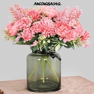 ANGINGBAO4Q Artificial Bouquet Festival Supplies Vintage Handheld Fake Peony Hydrangea