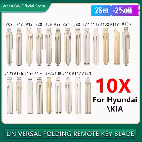 10Pcs HY20 TOY40 For Kia RIO Spotage K2 K3 K5 For Hyundai Verna I30 IX35 KD Remote Car Key Blade #08