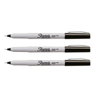 Sharpie ปากกาเคมี ปากกา Permanent ชาร์ปี้ Ultra Fine 0.3mm - สีดำ (แพ็ค 3 ด้าม)