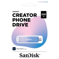 SanDisk Creator Phone Drive Lightning and USB-C 3.2 Flash Drive 128GB256GB แฟลชไดร์ฟ สำหรับ iPhone i