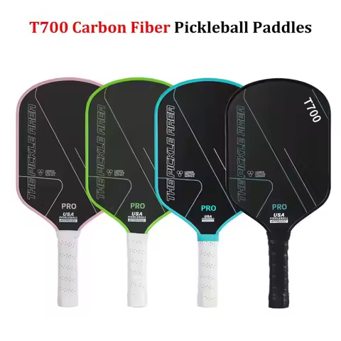 Durable T700 Pickleball Paddle 16MM Carbon Fiber Pickle Ball Paddle Frosted Surface Lightweight Pick